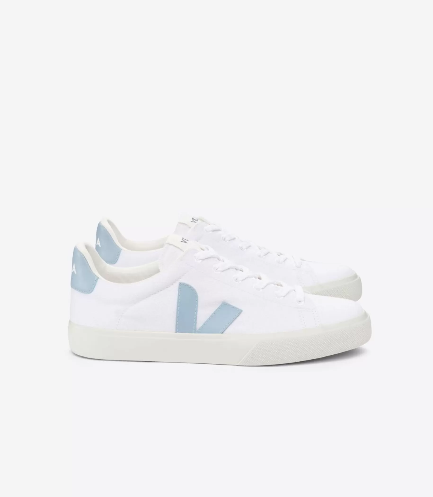 Online VEJA Campo Canvas White Steel