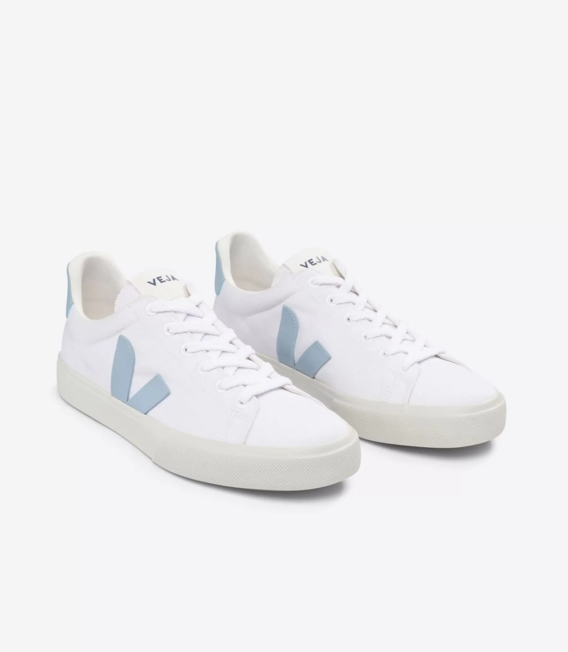 Online VEJA Campo Canvas White Steel