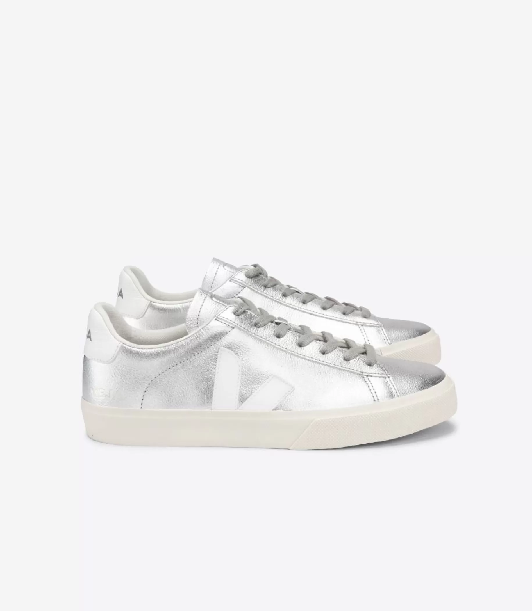 Cheap VEJA Campo Chromefree Leather Silver White