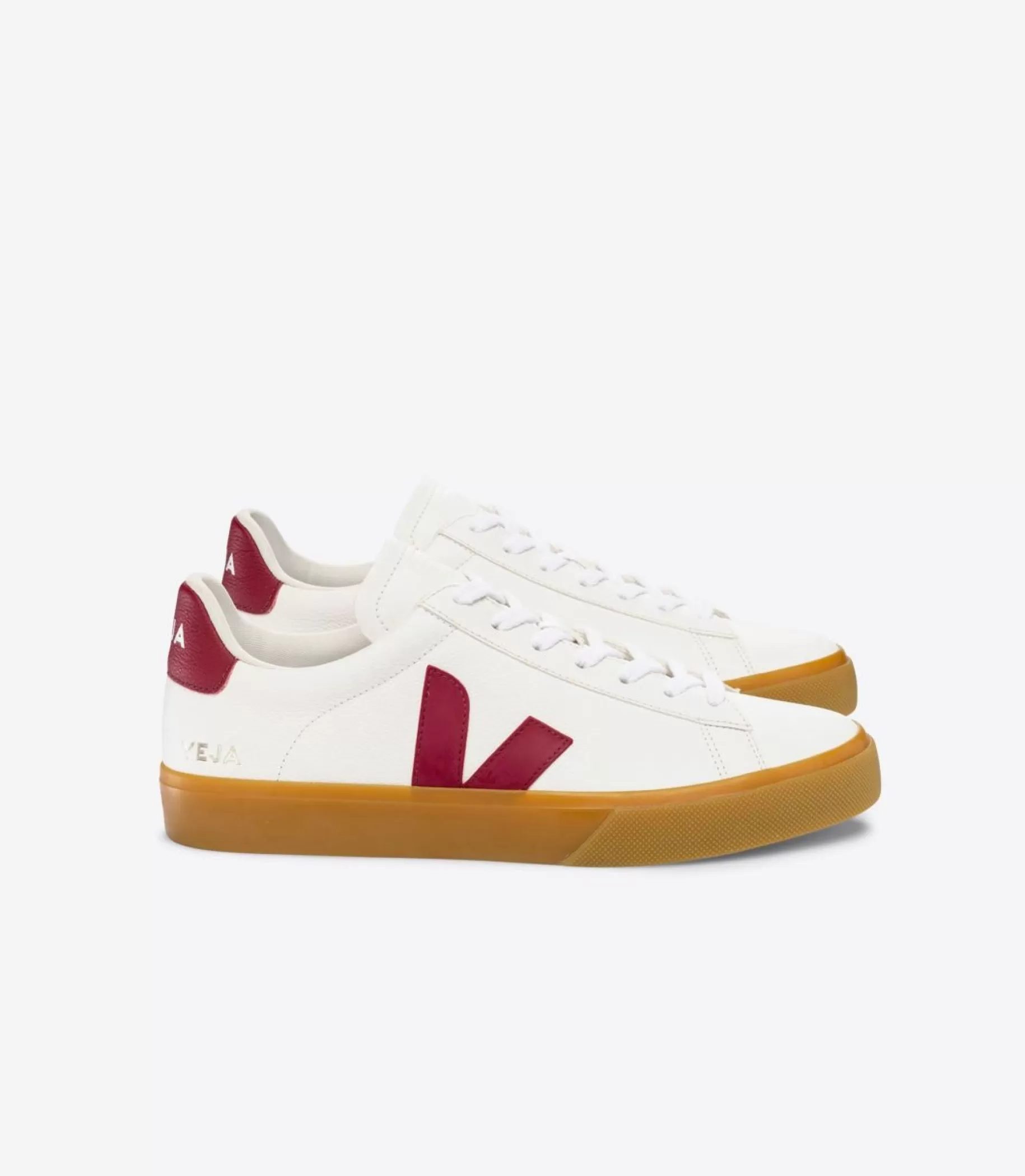 Clearance VEJA Campo Chromefree Leather White Marsala Natural