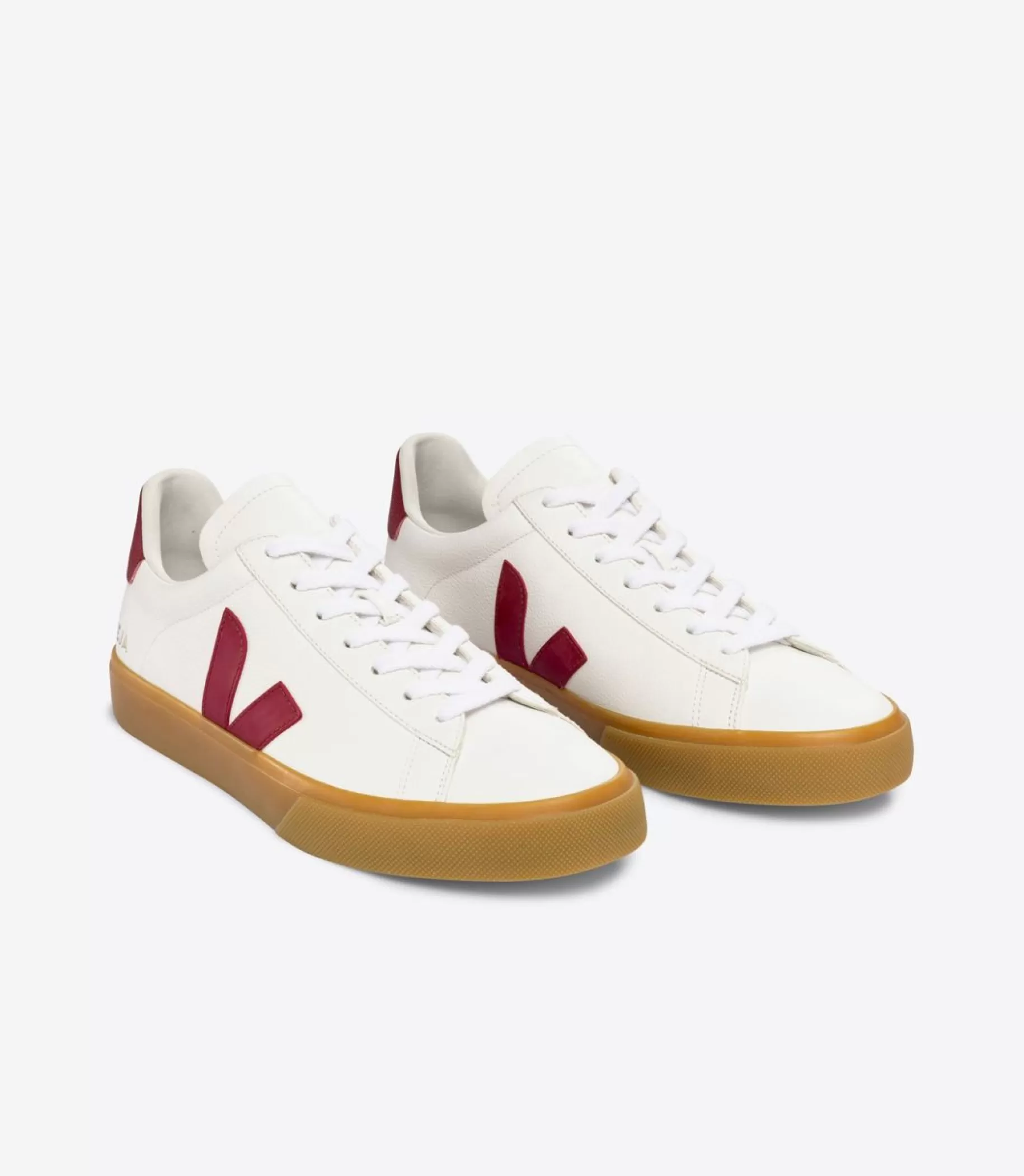 Clearance VEJA Campo Chromefree Leather White Marsala Natural