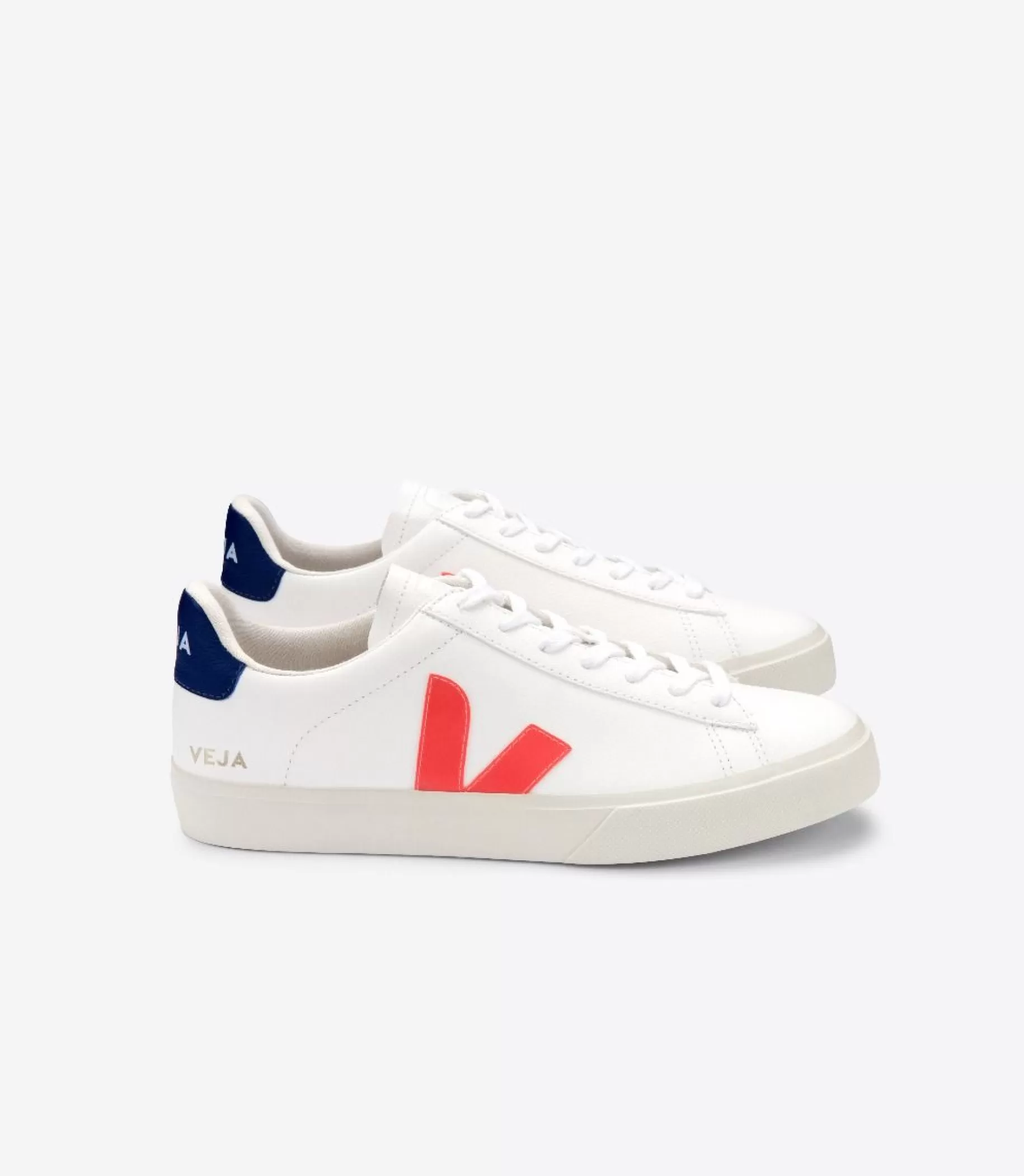 Clearance VEJA Campo Chromefree Leather White Orange Fluo