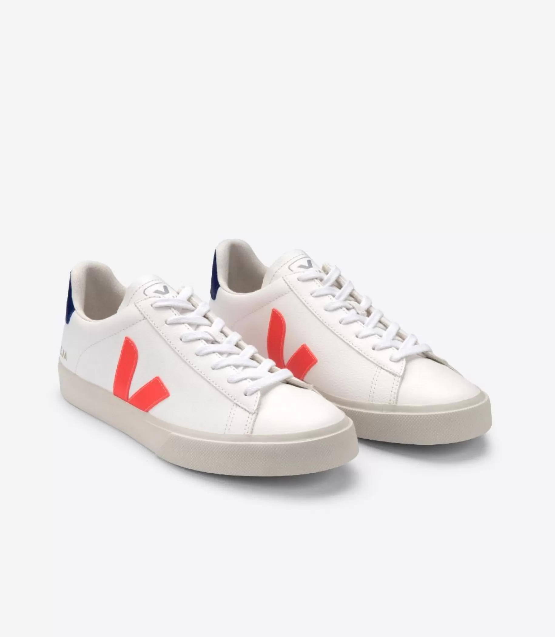 Clearance VEJA Campo Chromefree Leather White Orange Fluo