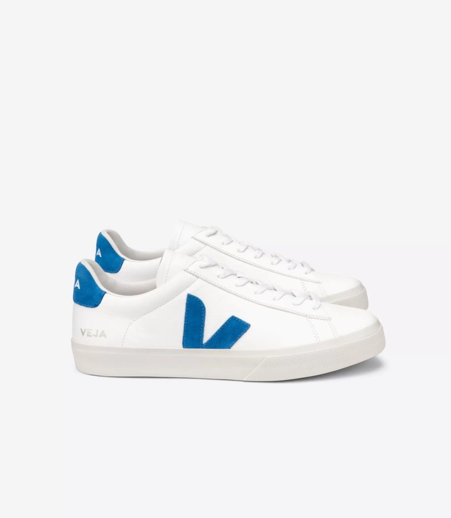 Cheap VEJA Campo Chromefree Leather White Swedish Blue