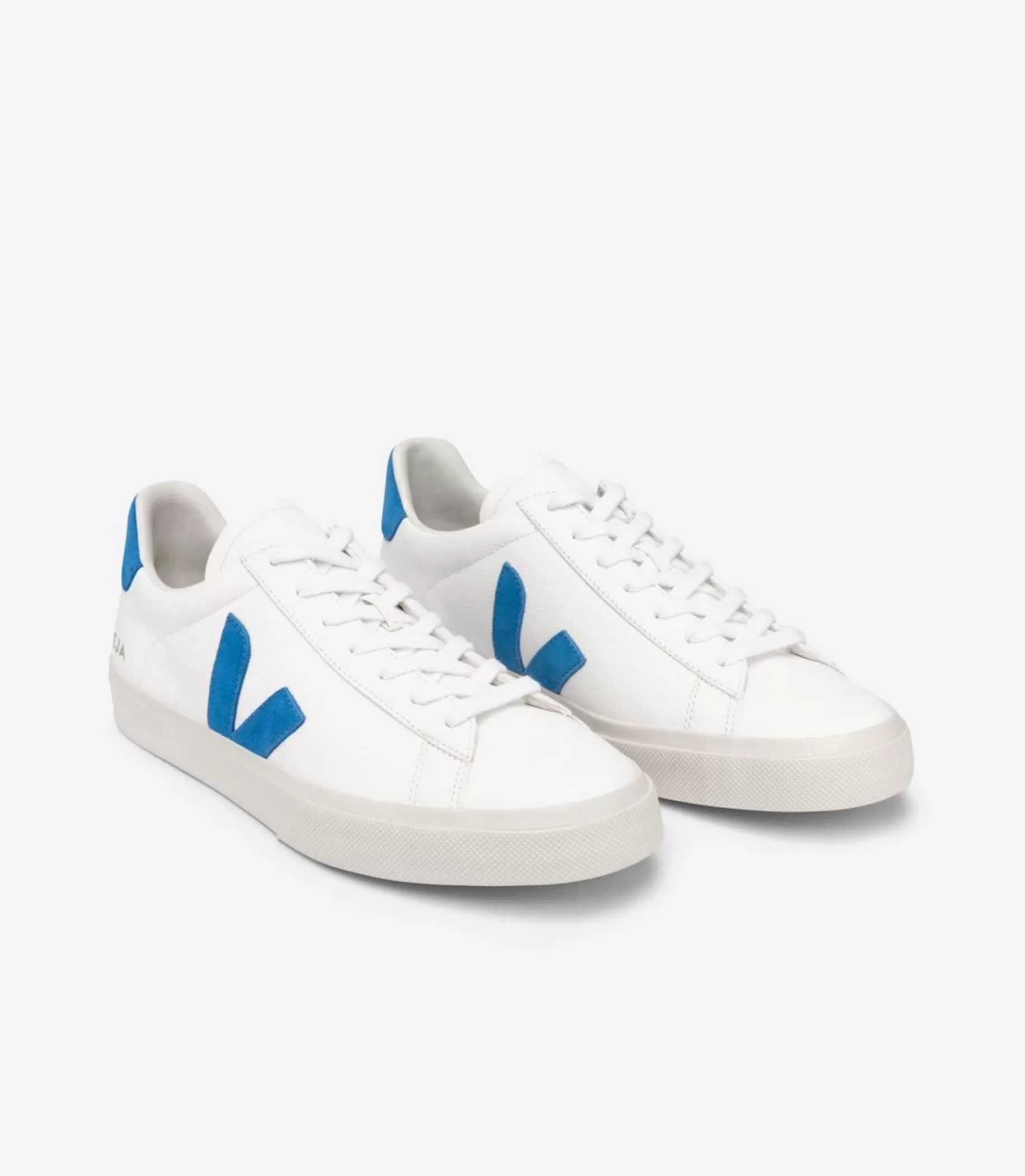 Cheap VEJA Campo Chromefree Leather White Swedish Blue