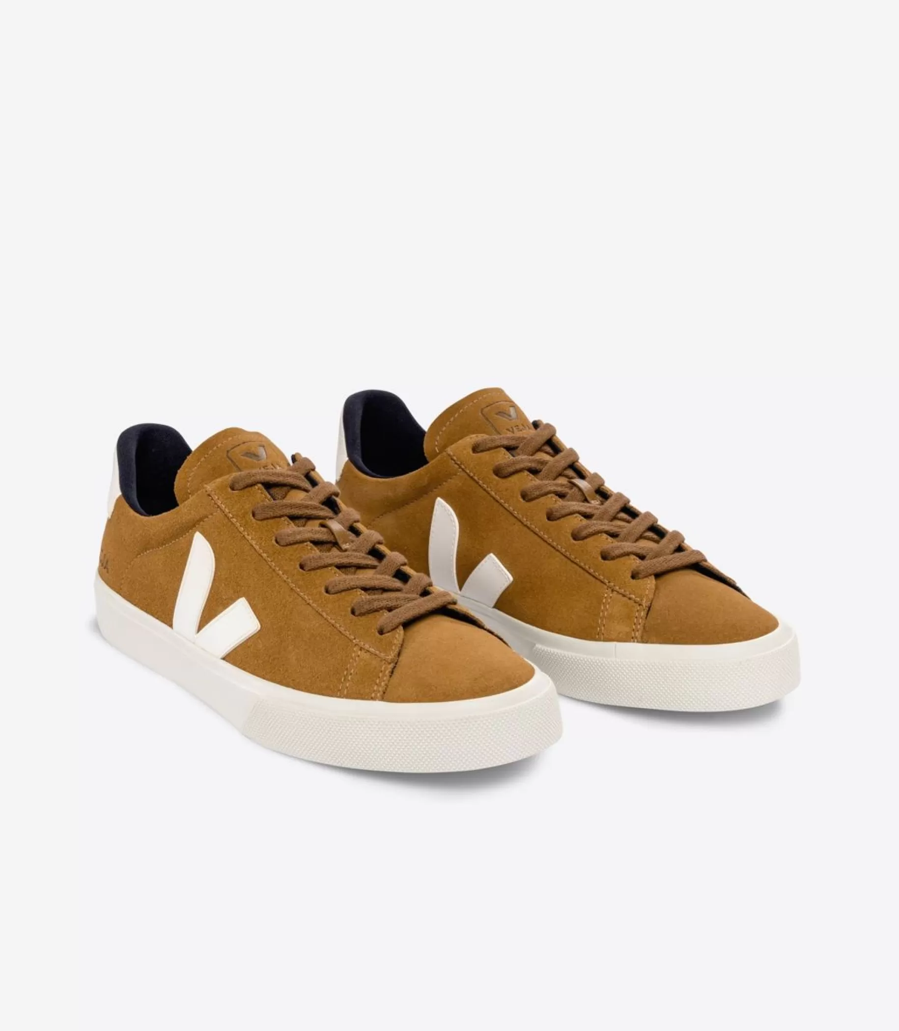 Discount VEJA Campo Suede Camel White