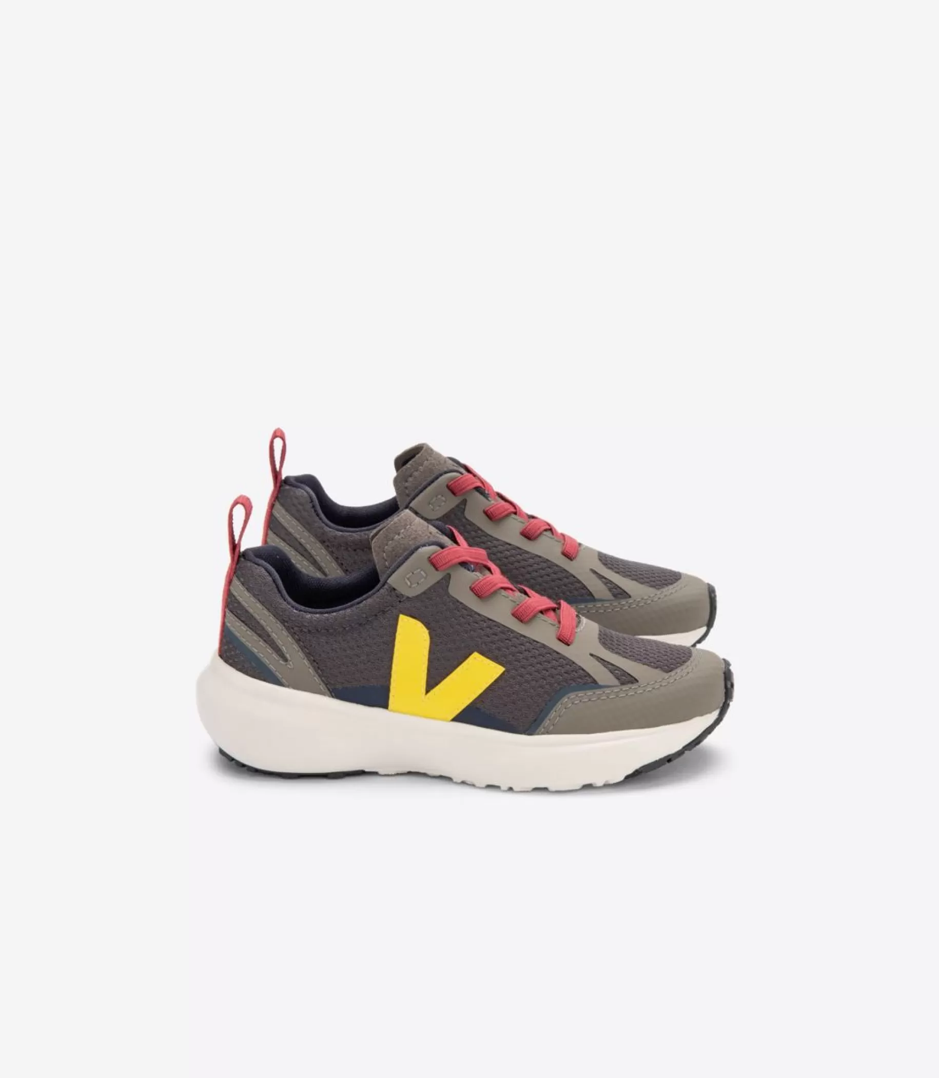 New VEJA Canary Elastic Laces Alveomesh Grafite Tonic