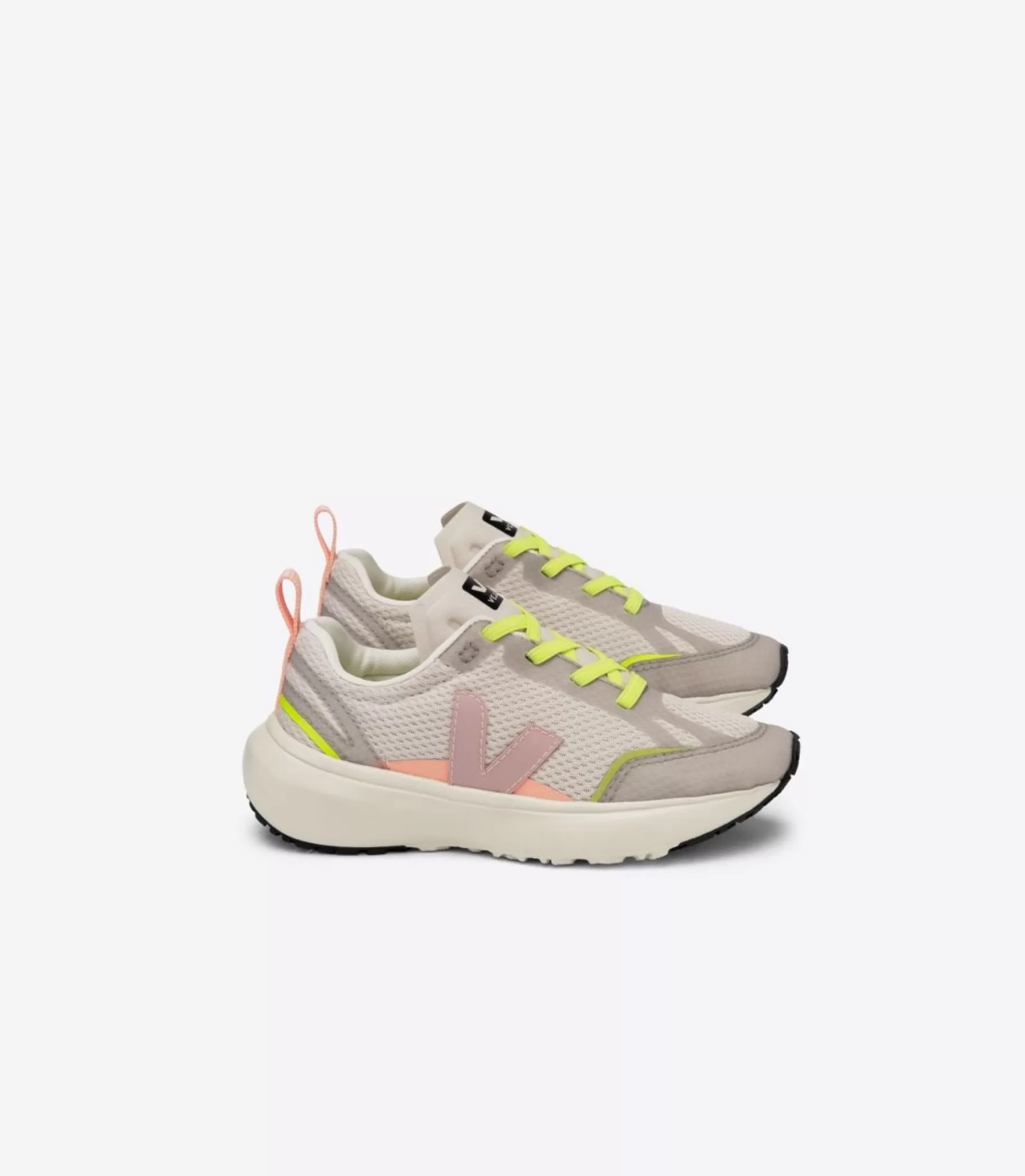 New VEJA Canary Elastic Laces Alveomesh Natural Babe