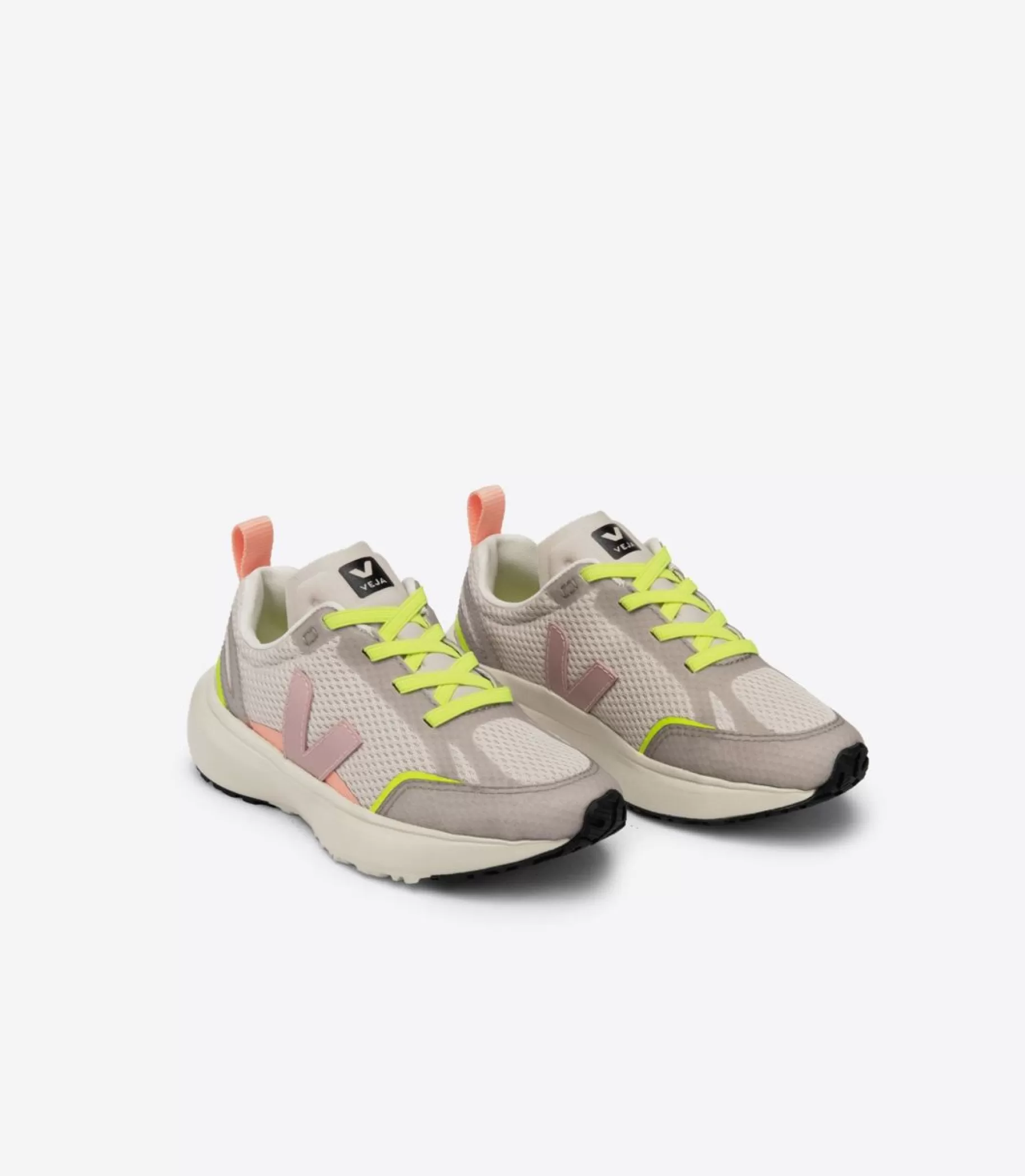 New VEJA Canary Elastic Laces Alveomesh Natural Babe