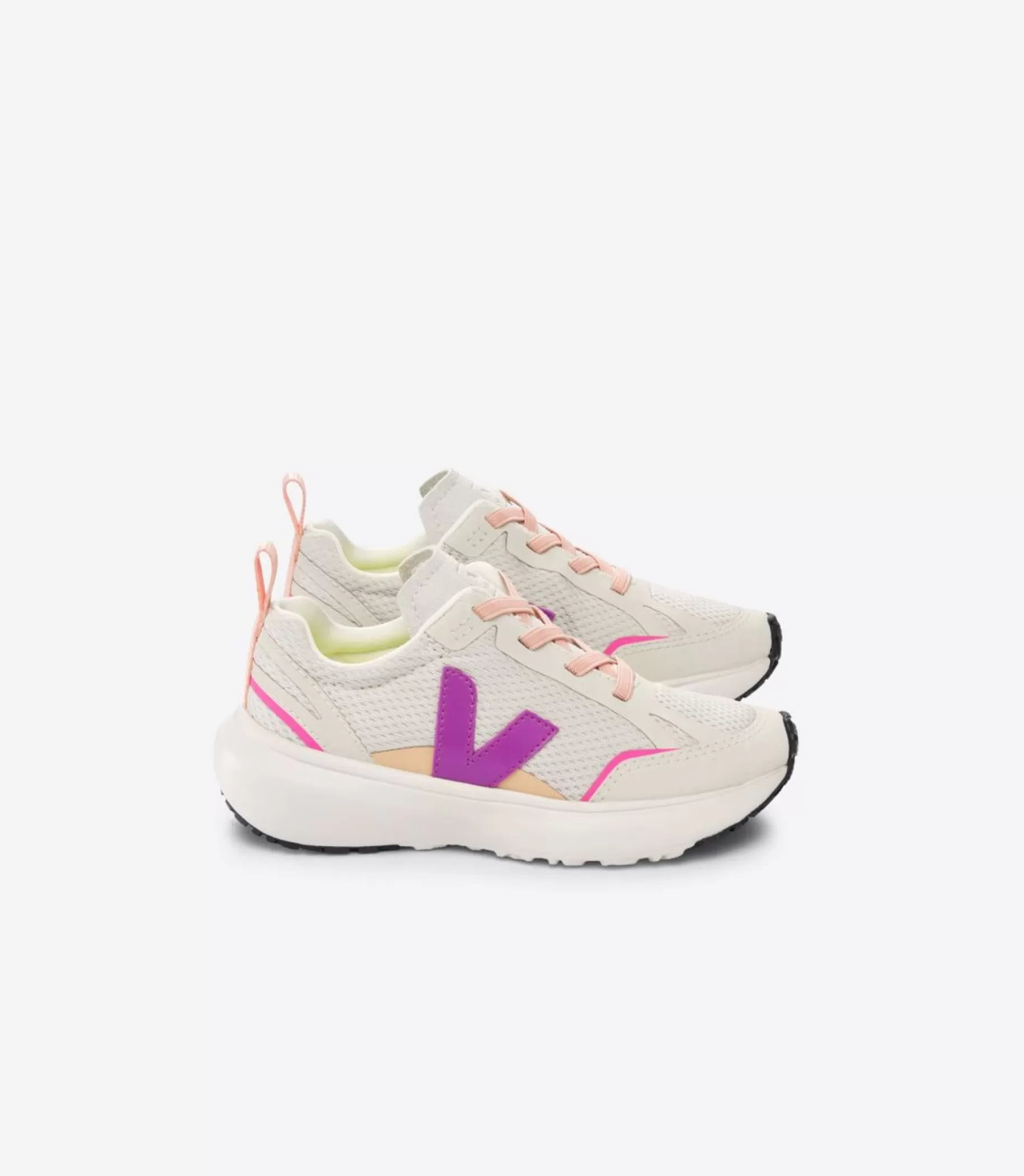 Hot VEJA Canary Elastic Laces Alveomesh Natural Lotus