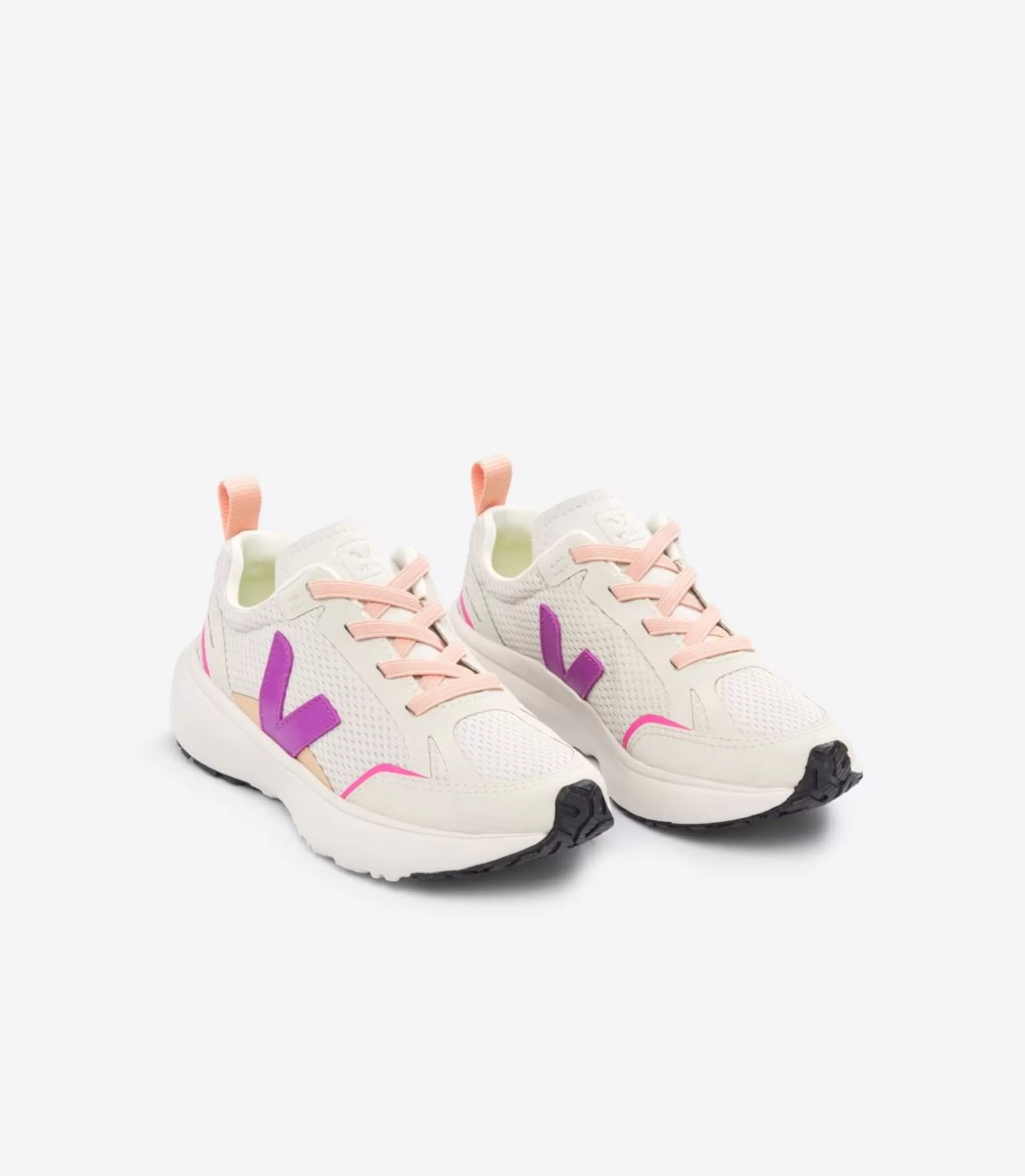 Hot VEJA Canary Elastic Laces Alveomesh Natural Lotus