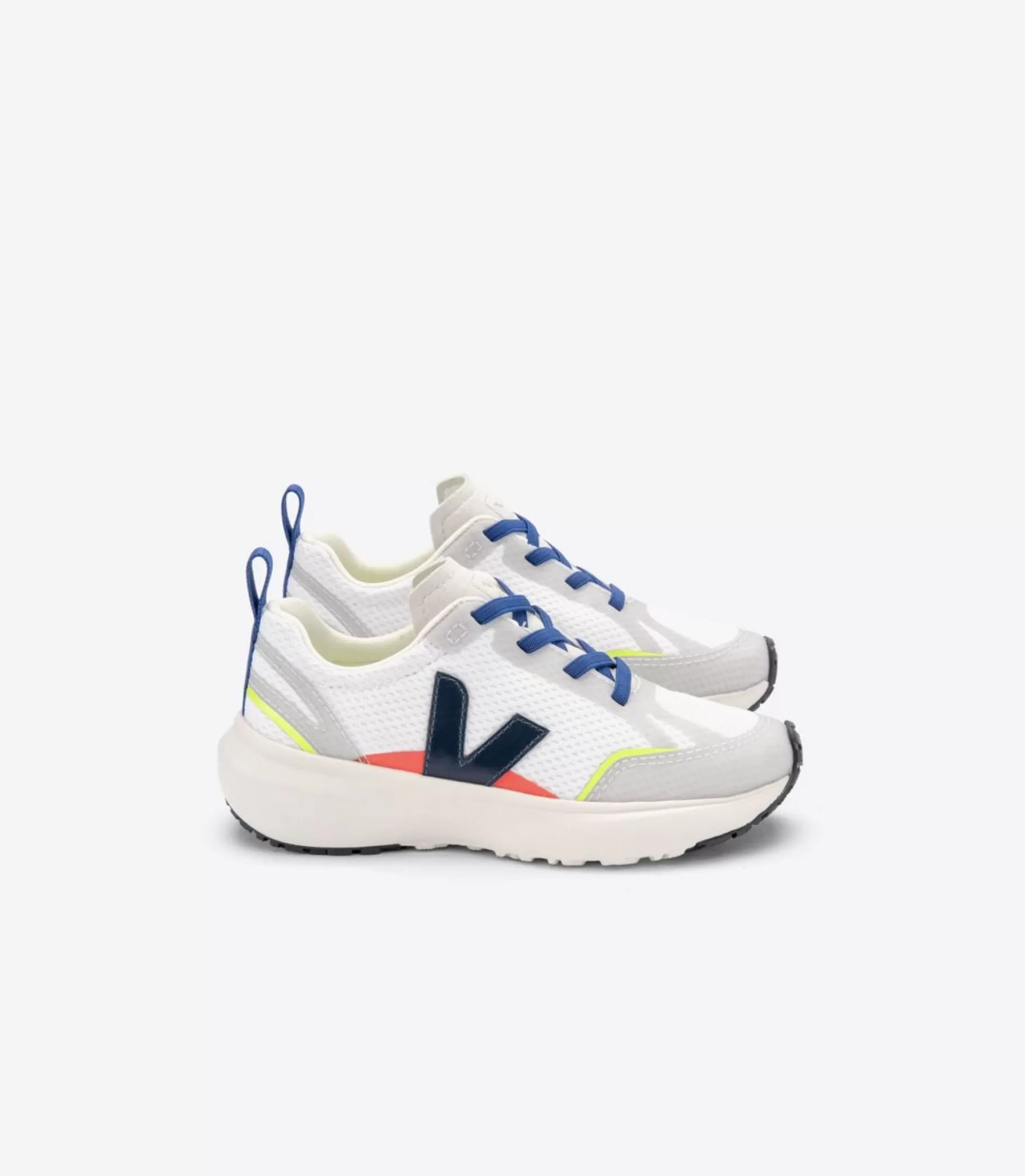 Cheap VEJA Canary Elastic Laces Alveomesh White Nautico