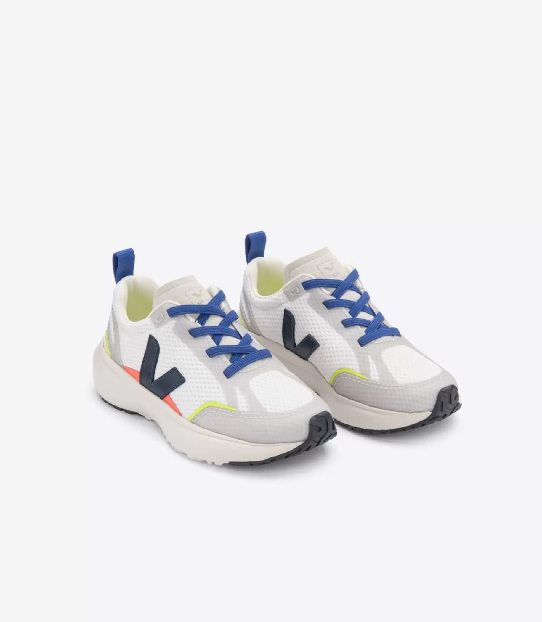 Cheap VEJA Canary Elastic Laces Alveomesh White Nautico