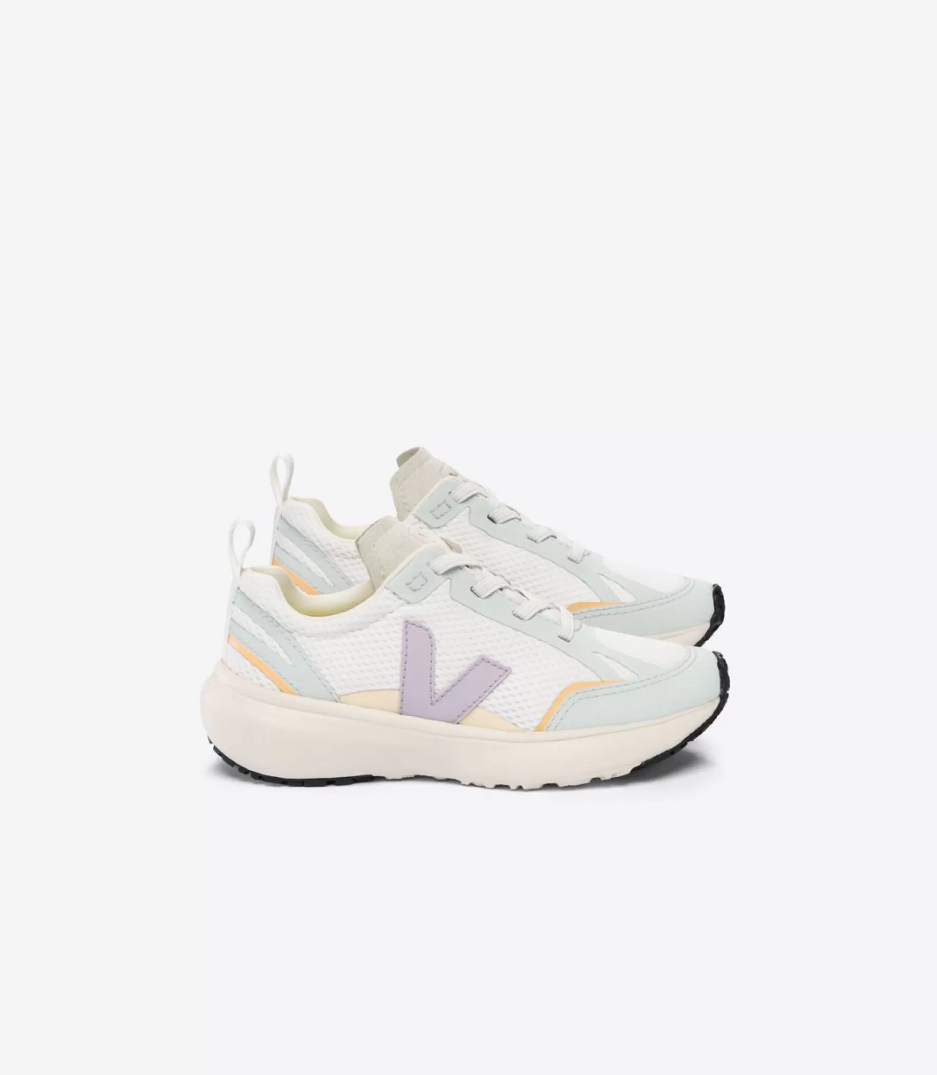 Cheap VEJA Canary Elastic Laces Alveomesh White Parme