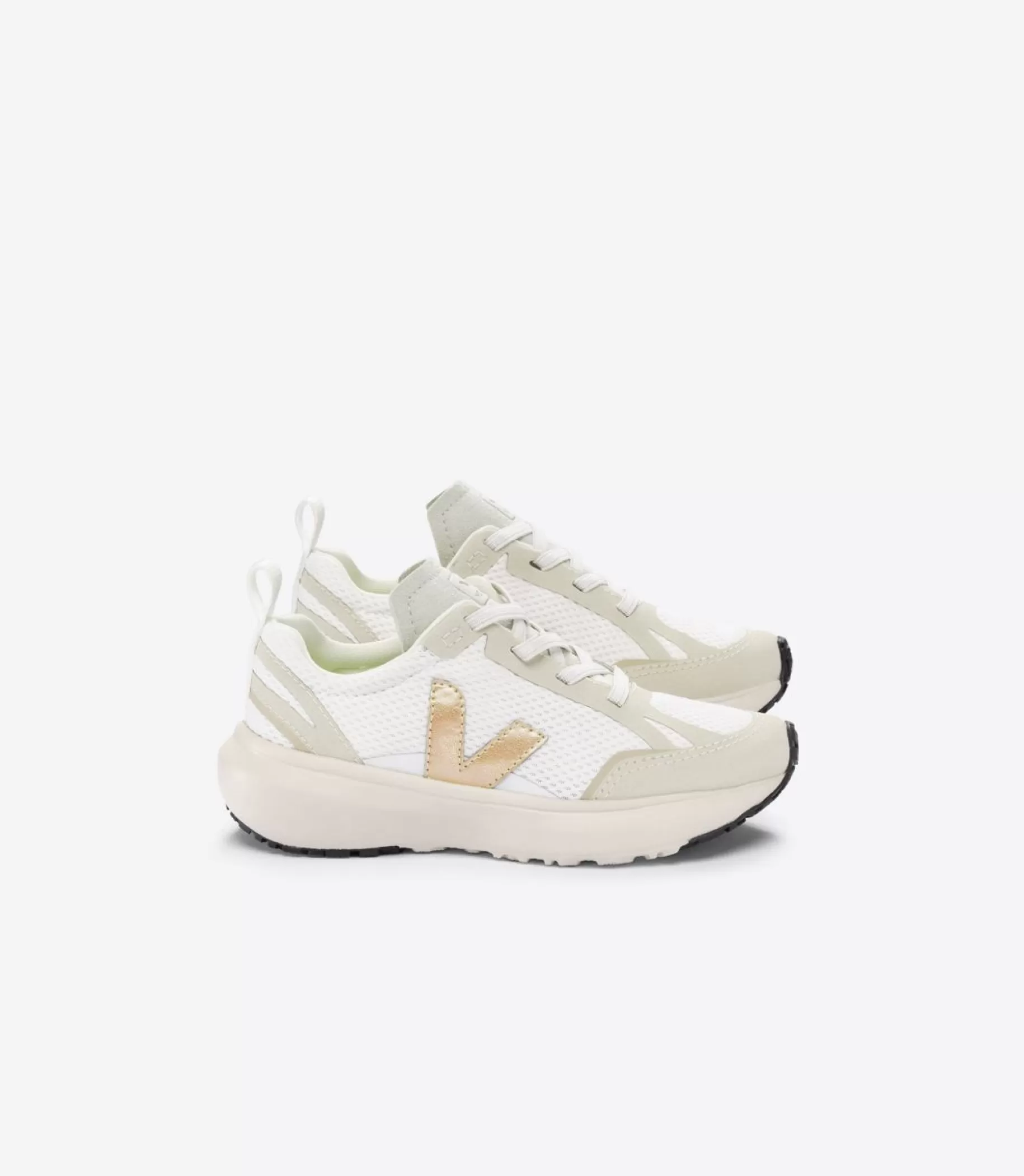 Cheap VEJA Canary Elastic Laces Alveomesh White Platine