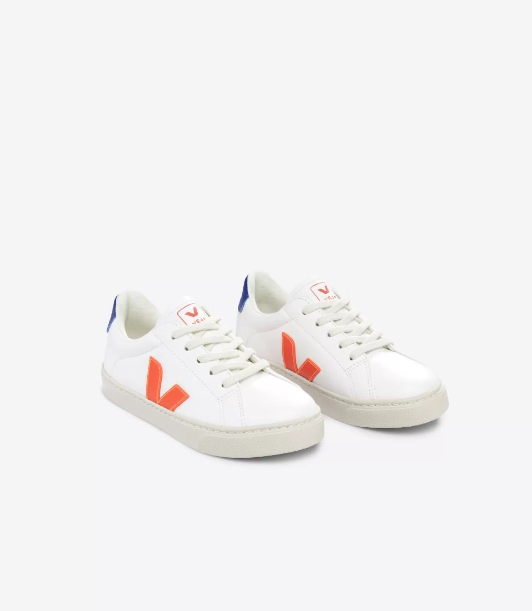 Discount VEJA Esplar Laces Chromefree Leather Extra White Orange Fluo