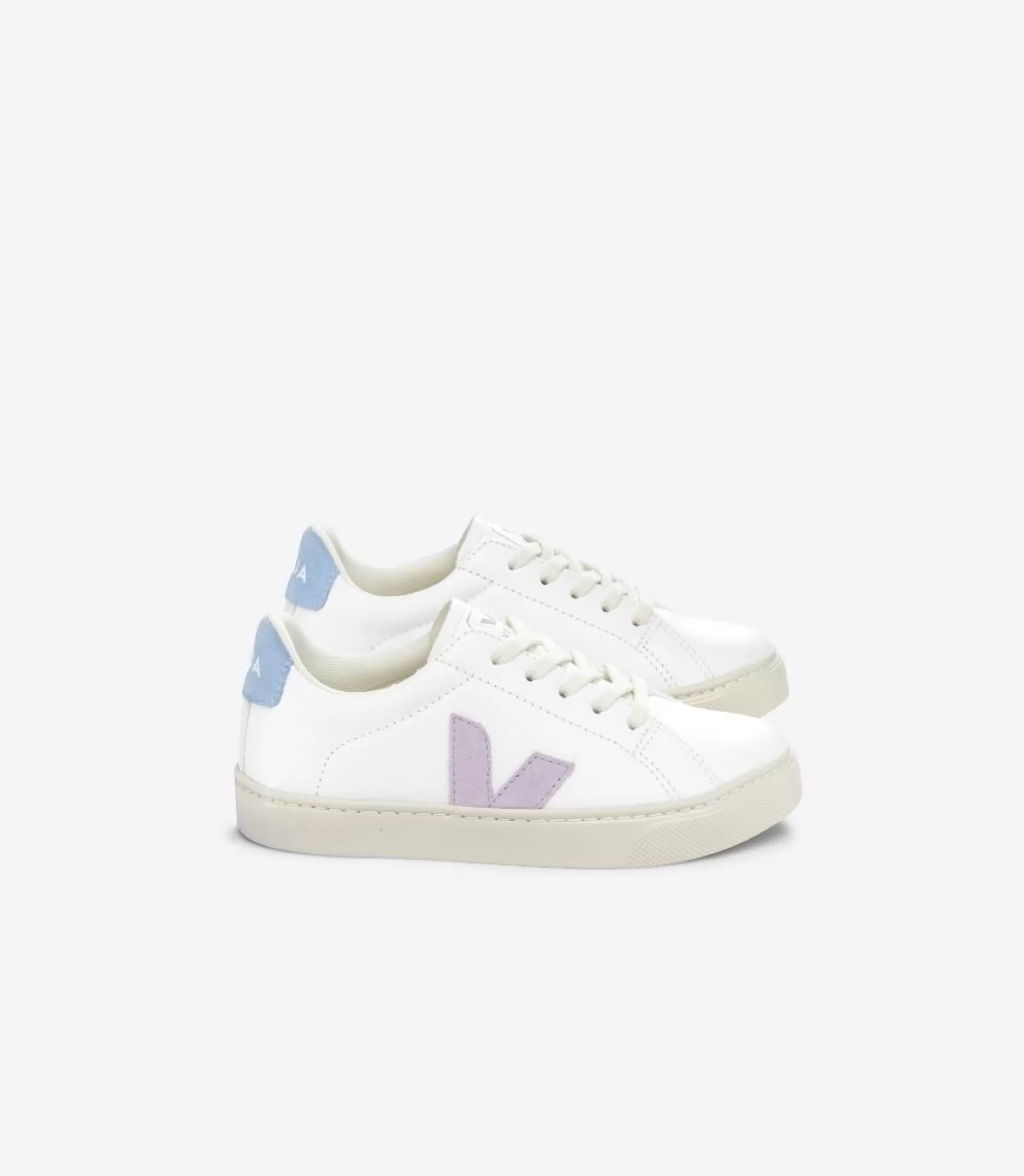 Shop VEJA Esplar Laces Chromefree Leather Extra White Parme Steel