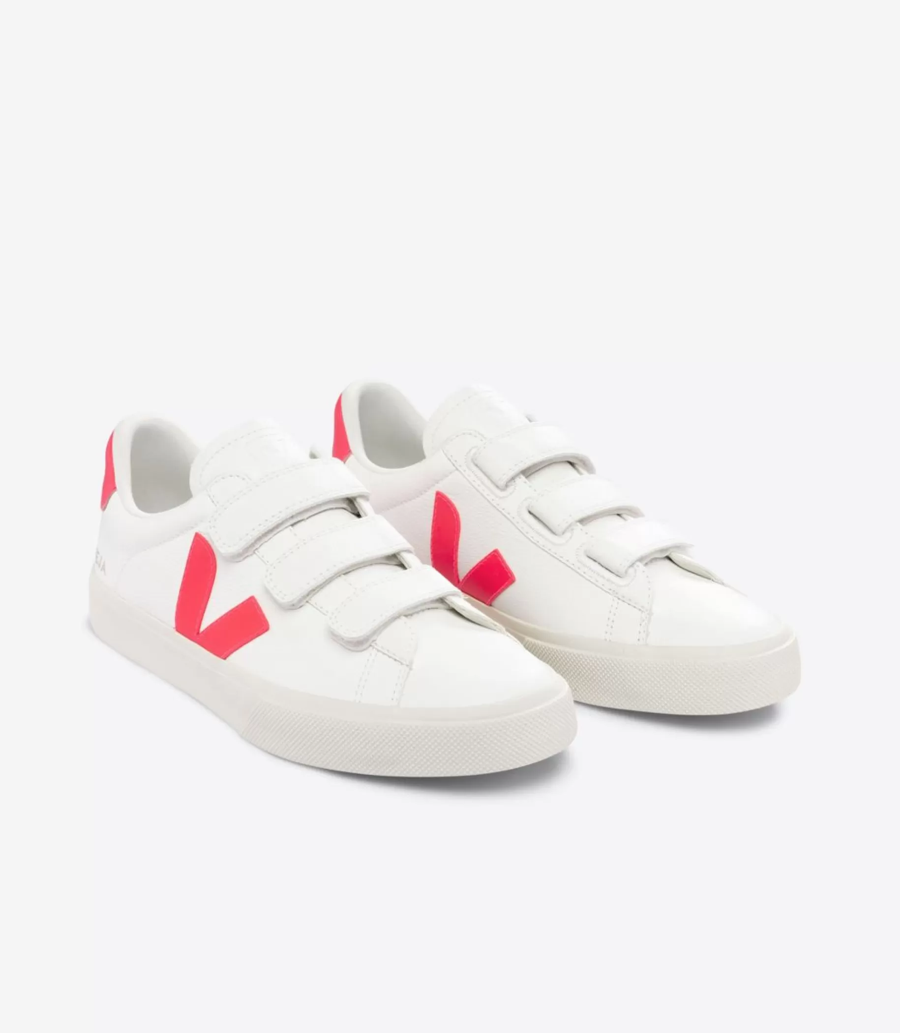 Fashion VEJA Recife Chromefree Leather White Rose Fluo