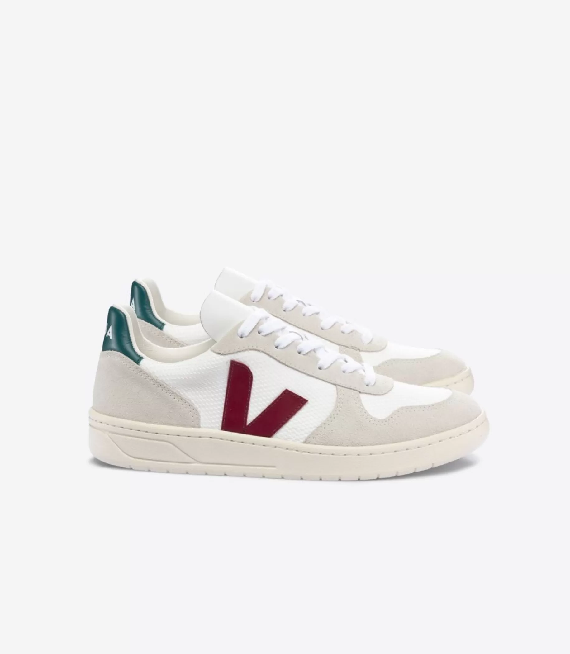 New VEJA V-10 B-Mesh White Marsala Brittany