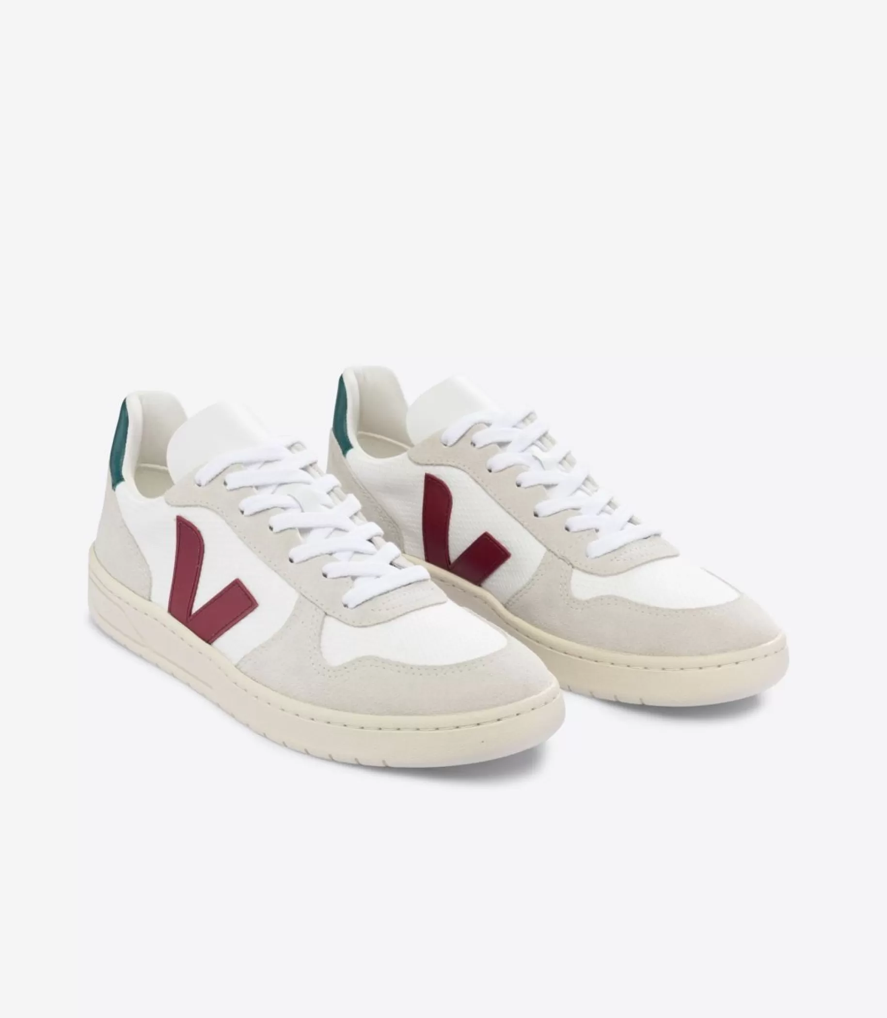 New VEJA V-10 B-Mesh White Marsala Brittany