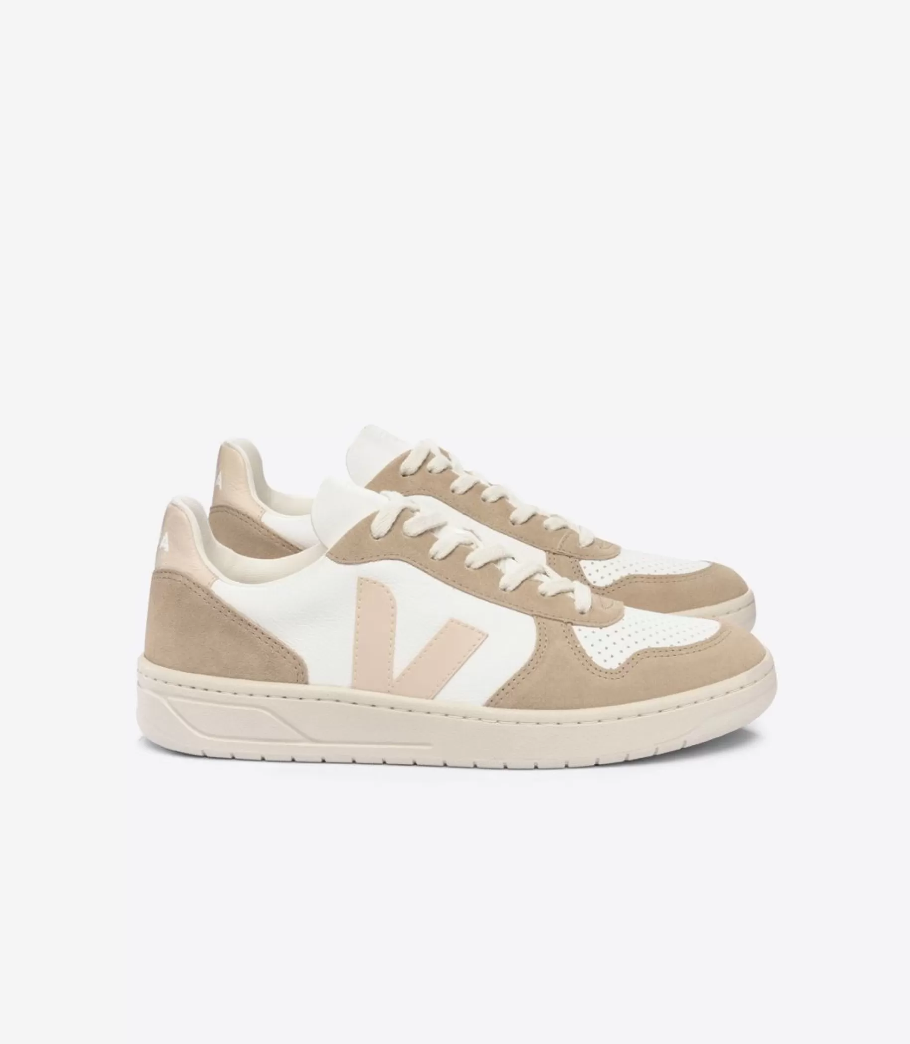 Outlet VEJA V-10 Chromefree Leather White Sable Sahara