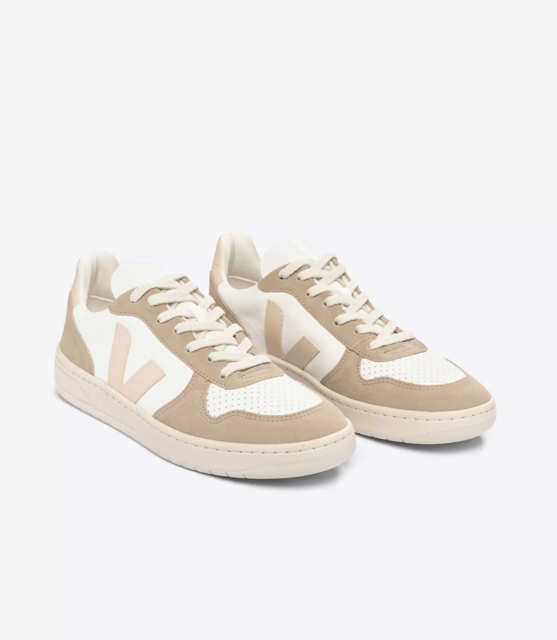 Outlet VEJA V-10 Chromefree Leather White Sable Sahara