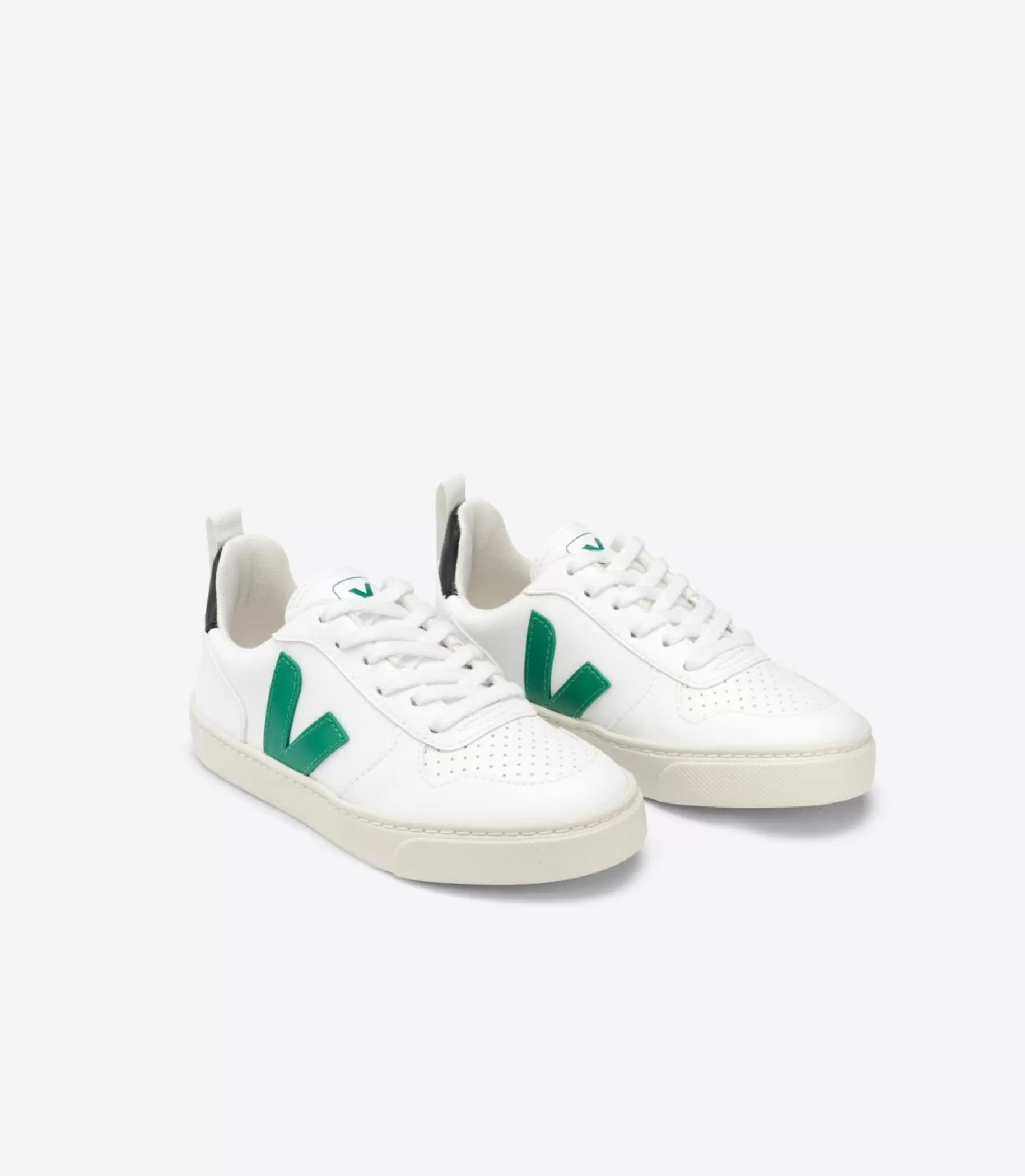 Clearance VEJA V-10 Laces Cwl White Emeraude Black
