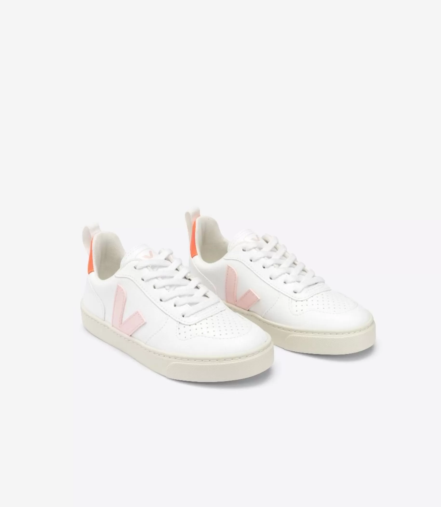 Sale VEJA V-10 Laces Cwl White Petale Orange Fluo