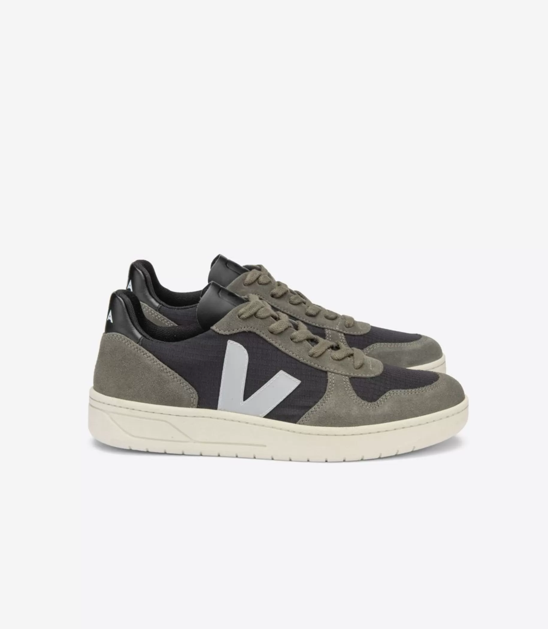 Discount VEJA V-10 Ripstop Black Oxford Grey Mud