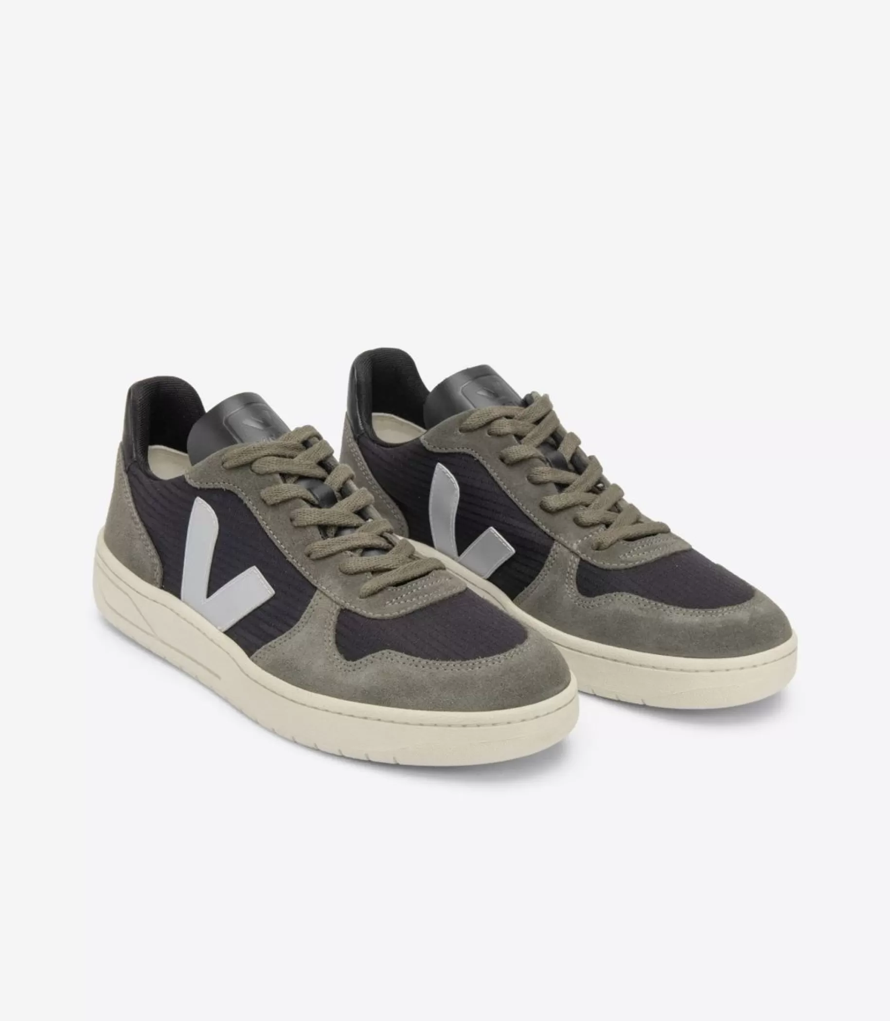 Discount VEJA V-10 Ripstop Black Oxford Grey Mud