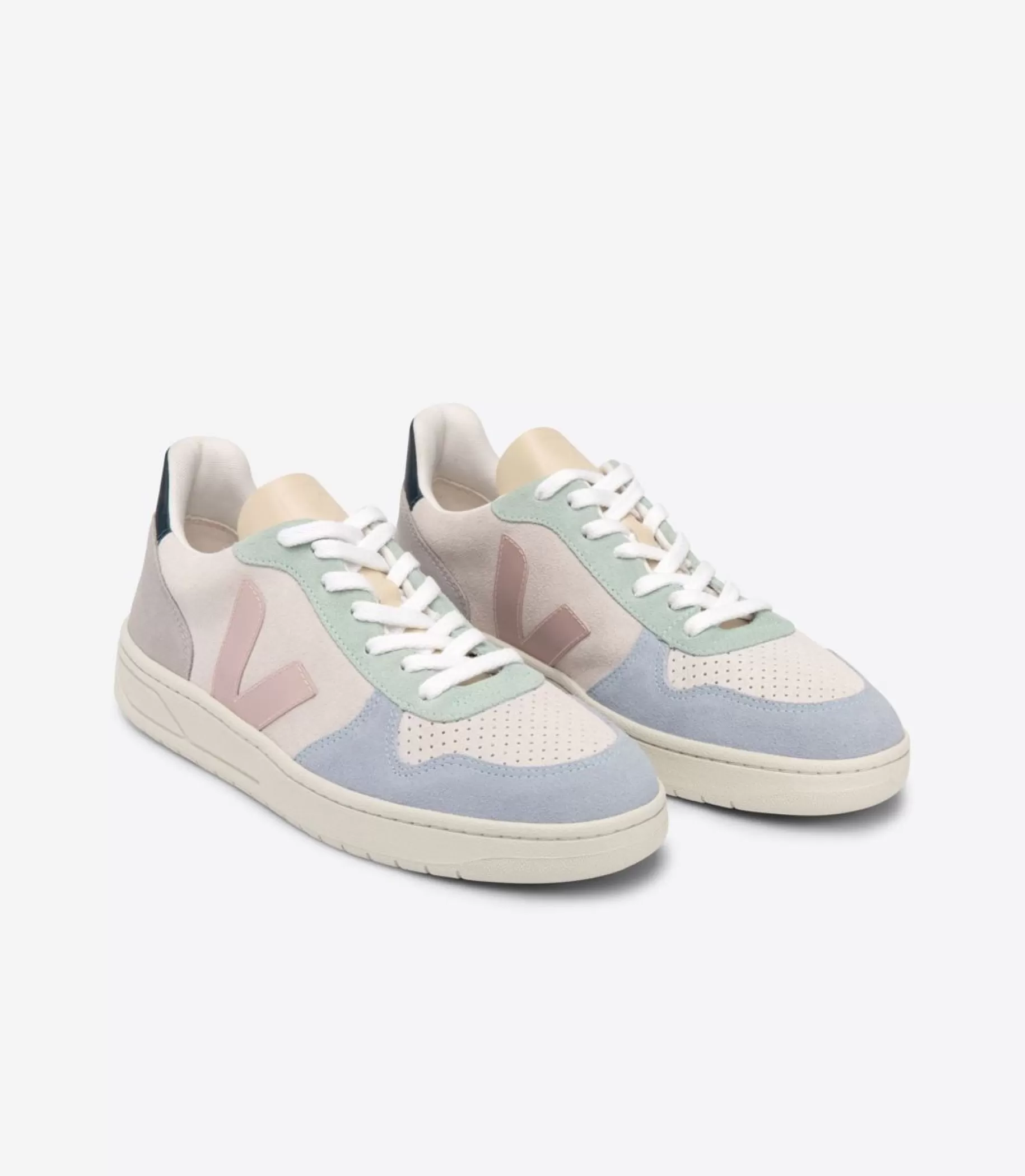 Cheap VEJA V-10 Suede Multico Natural Babe