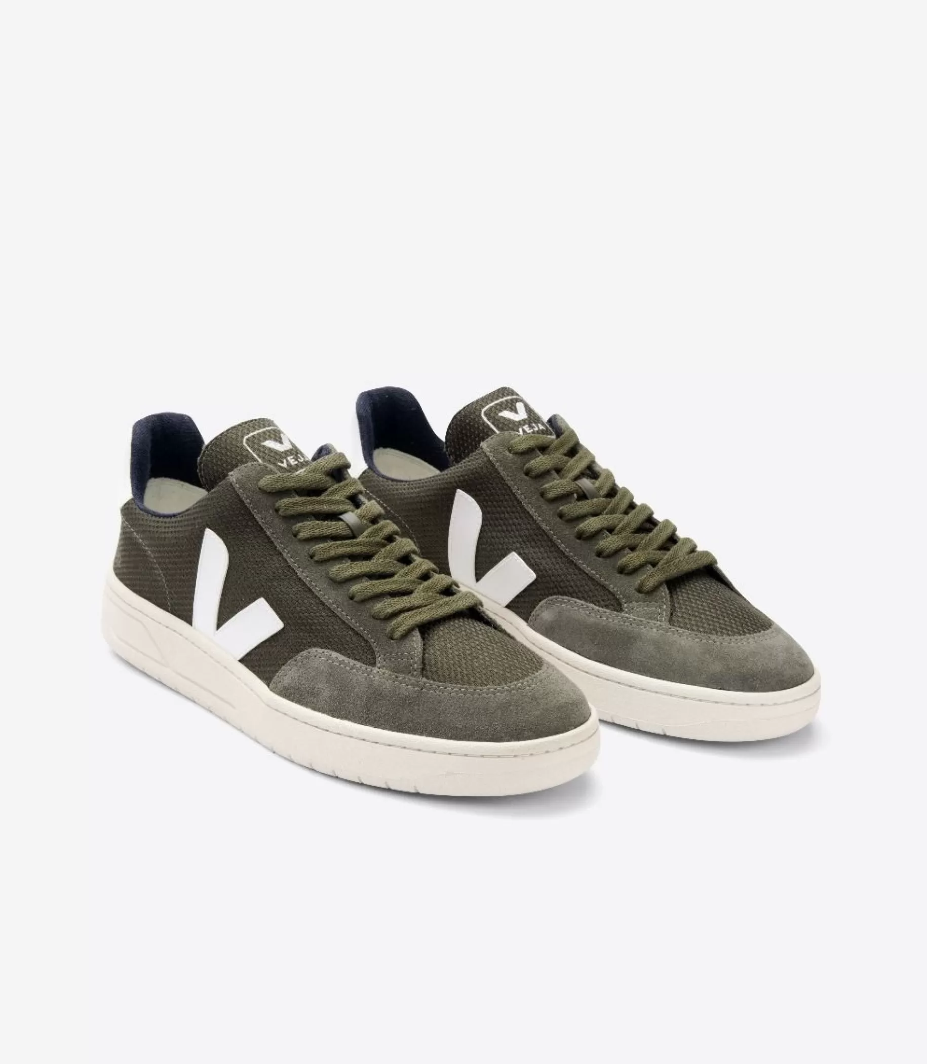 Discount VEJA V-12 B-Mesh Olive White