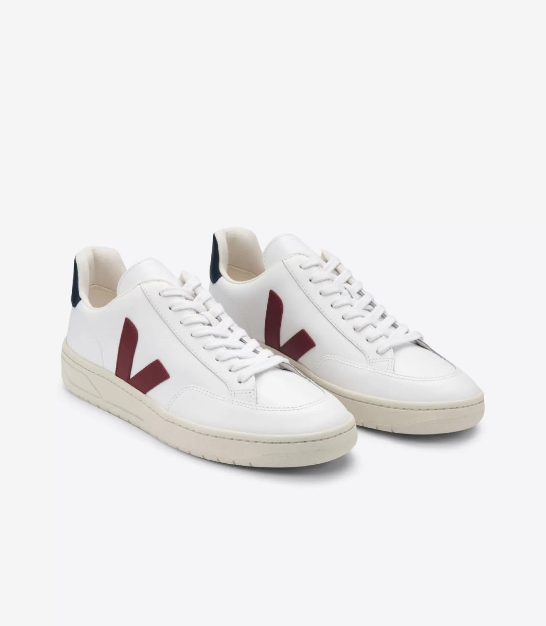 Outlet VEJA V-12 Leather Extra White Marsala Nautico