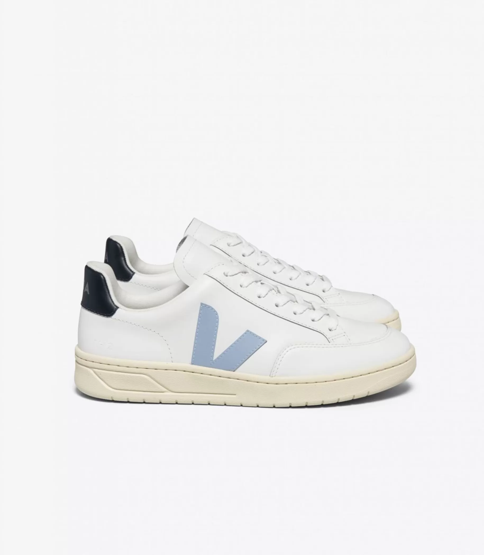 Outlet VEJA V-12 Leather Extra White Steel Nautico