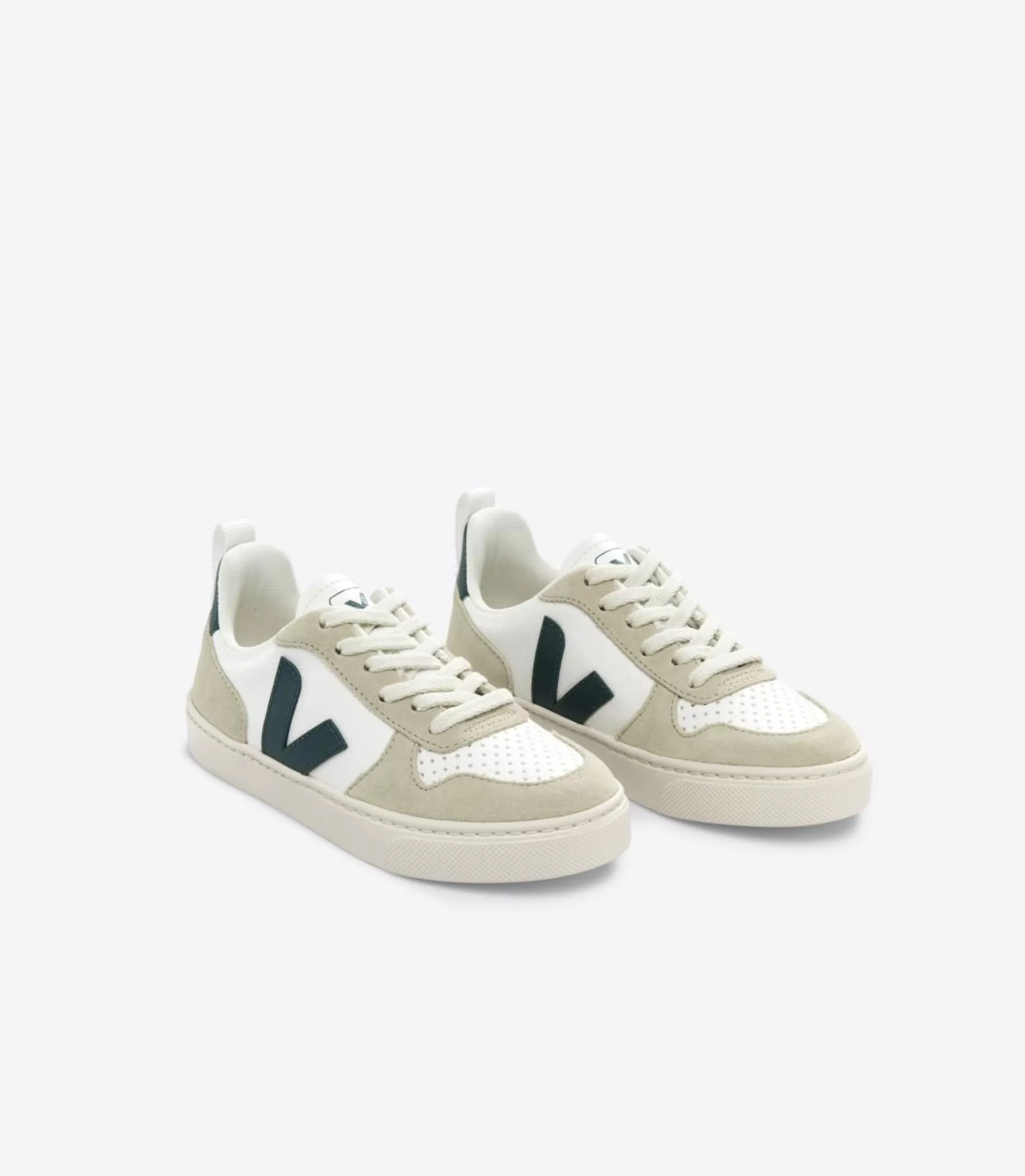 Discount VEJA V 10 Laces Chromefree Leather Extra White Brittany Almond