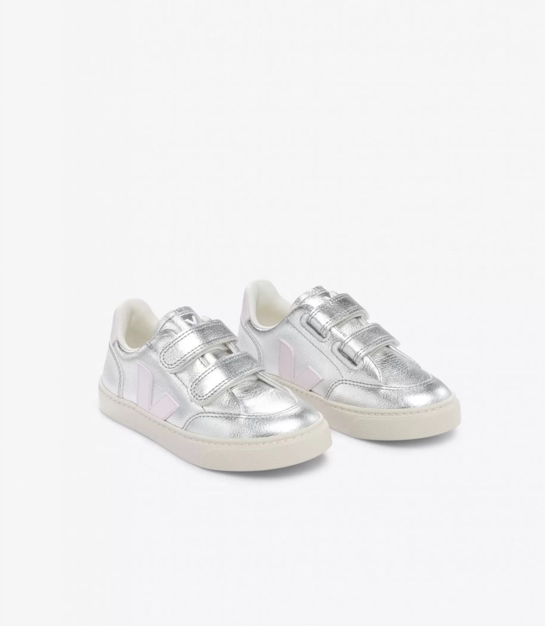 Shop VEJA V 12 Chromefree Leather Silver Lassi
