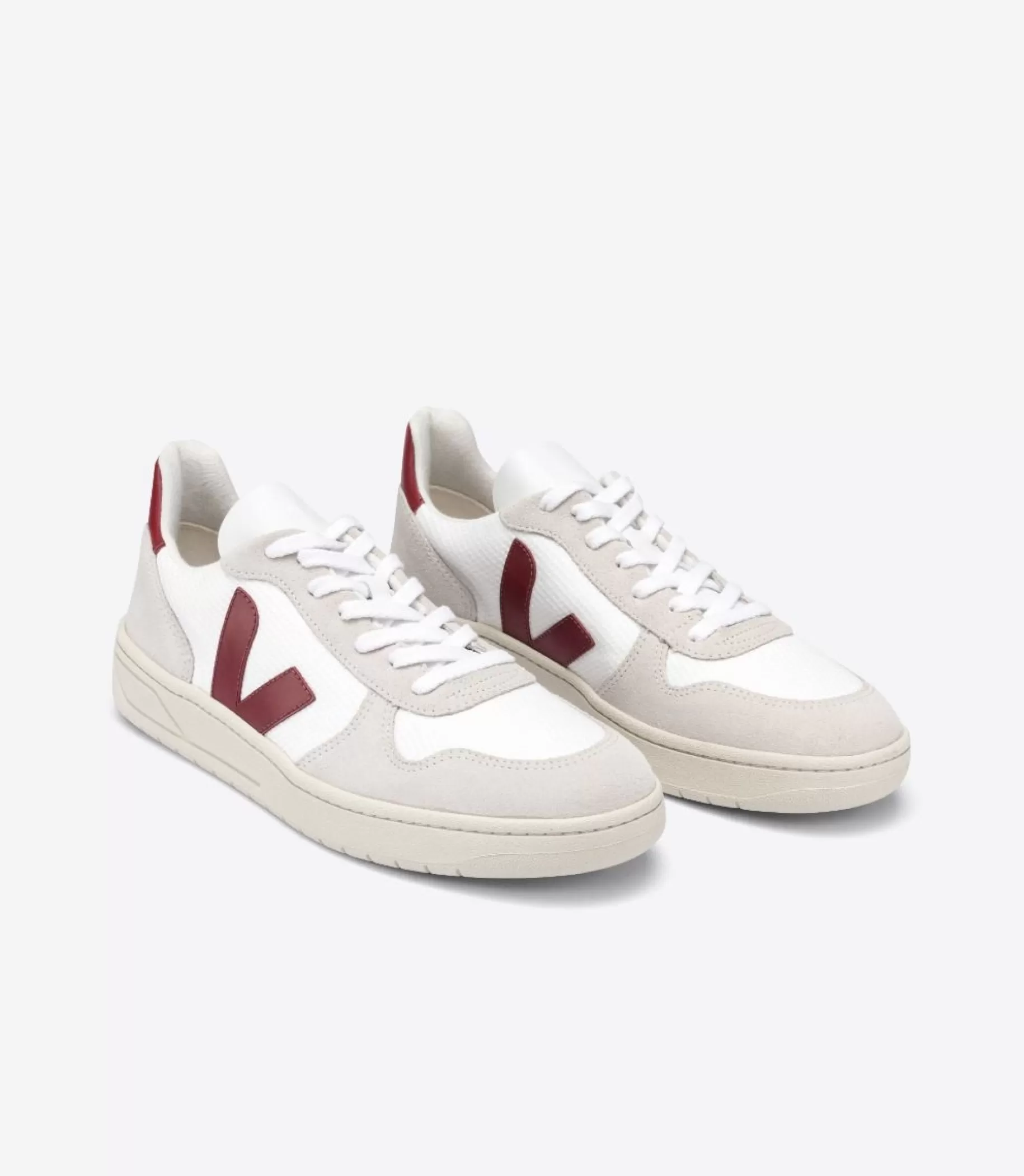 Clearance VEJA Vstore V-10 Bmesh White Natural Marsala